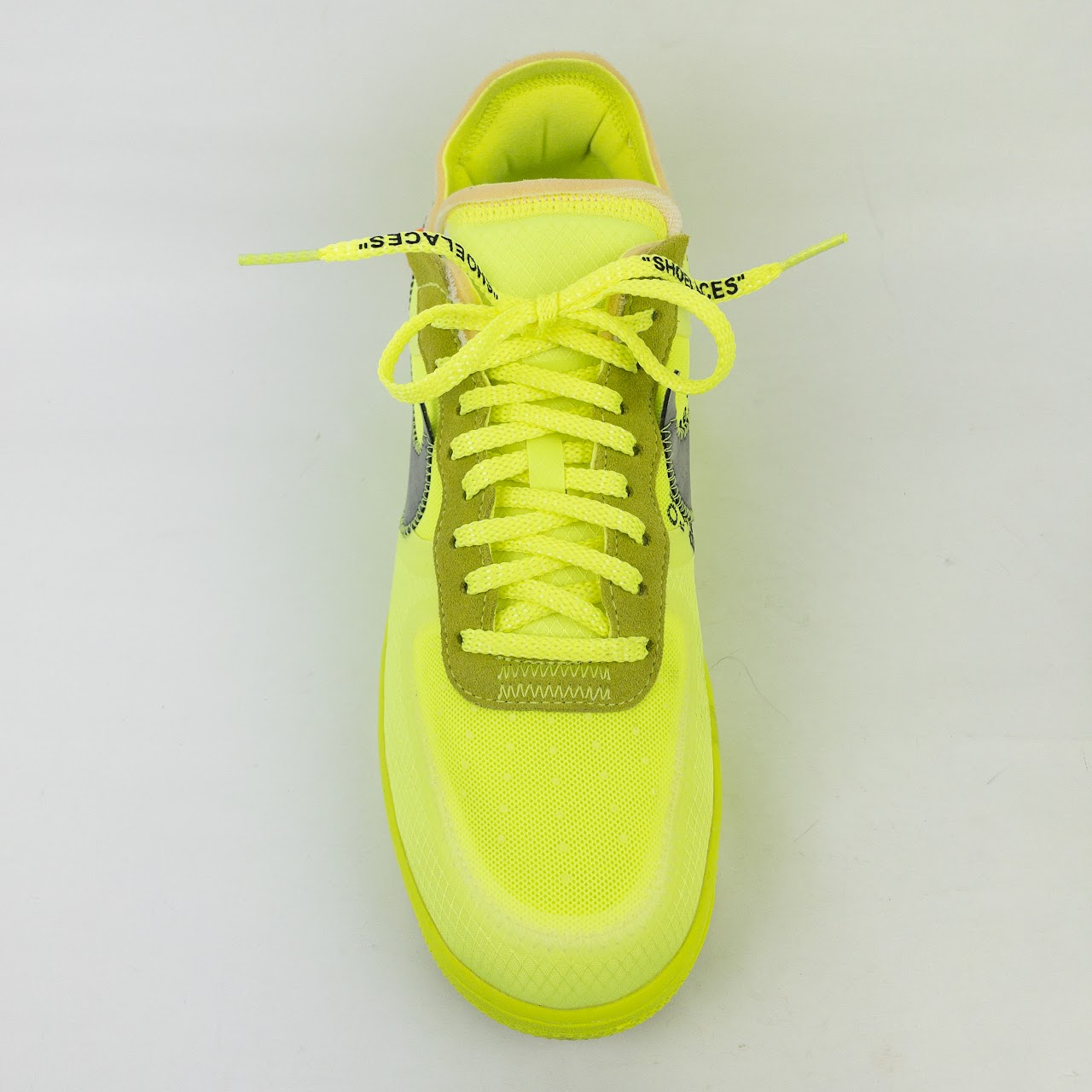 Nike x Off White Neon Air Force 1 Sneakers