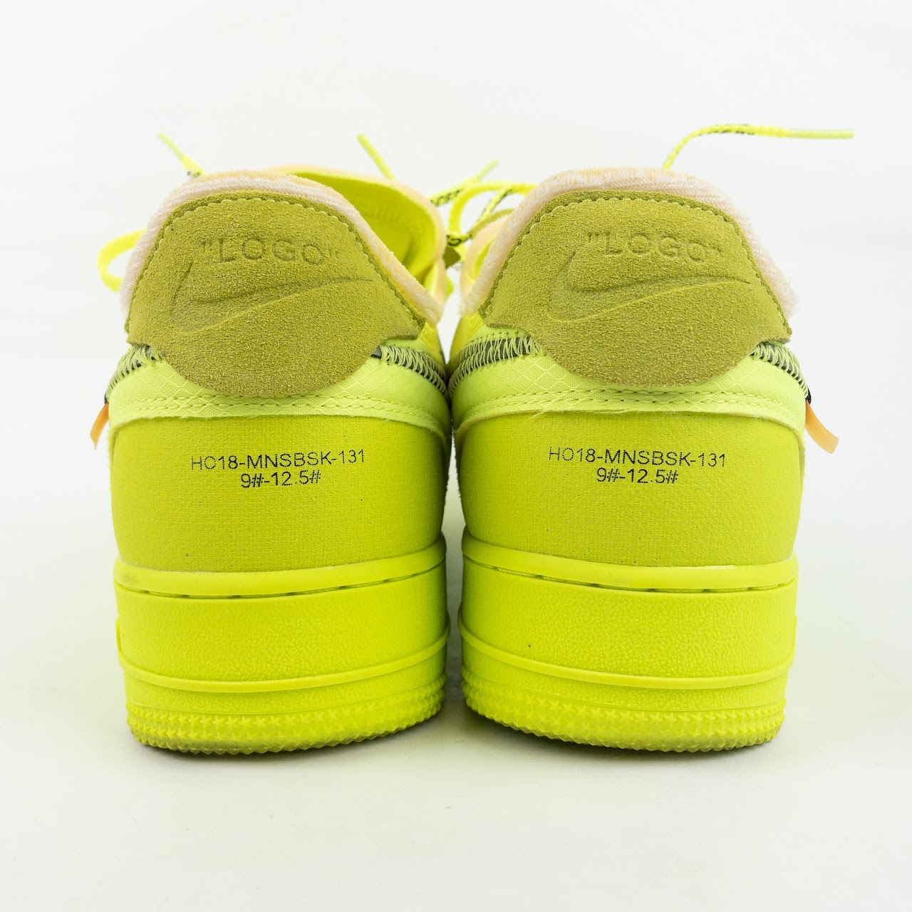 Nike x Off White Neon Air Force 1 Sneakers