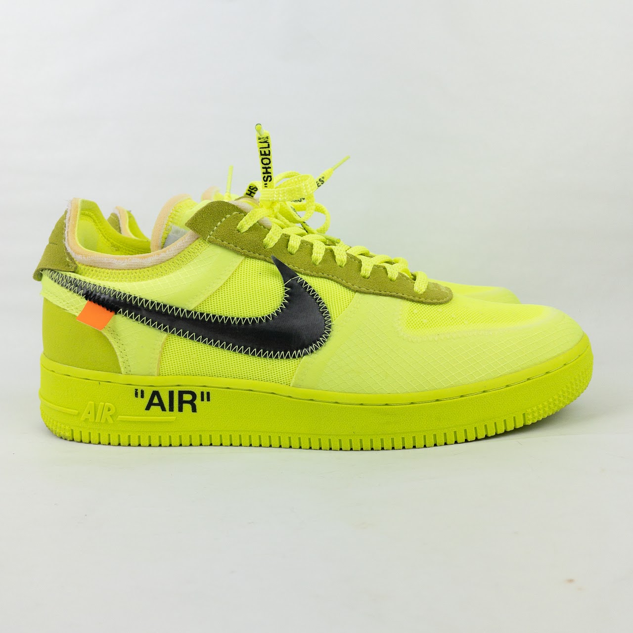 Nike x Off White Neon Air Force 1 Sneakers