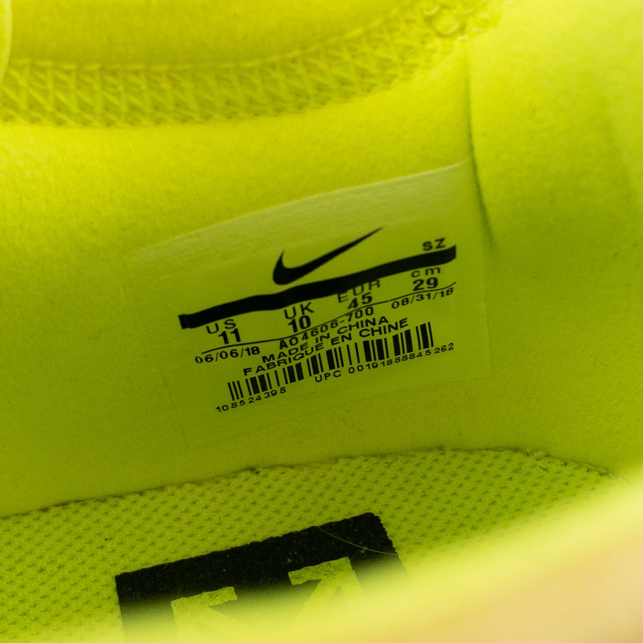 Nike x Off White Neon Air Force 1 Sneakers