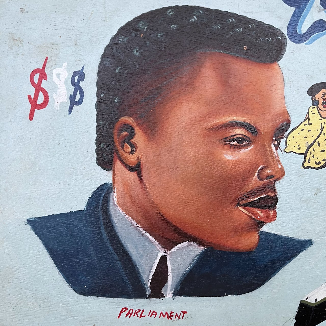 Ghanaian Vintage Hand-Painted Barber Shop Sign