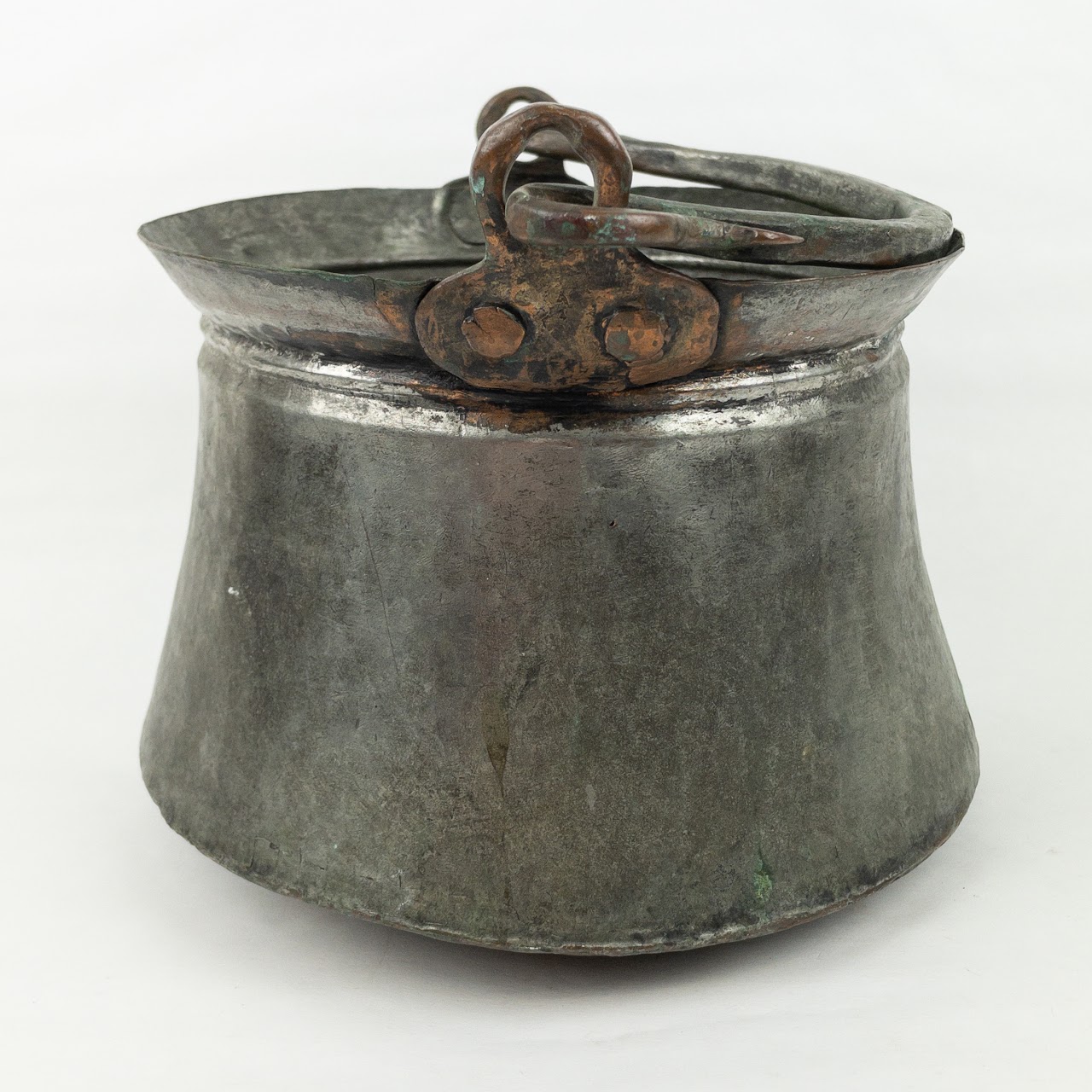 Tinned Copper Spitoon Shaped Bucket