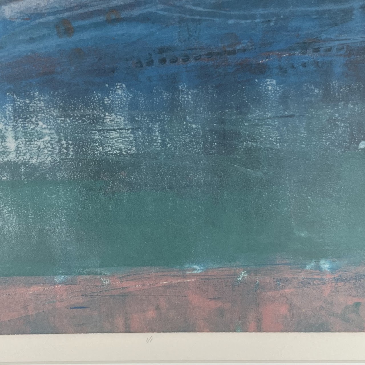 Anne Raymond 'January Encounter  VIII' Signed Contemporary Abstract Monotype