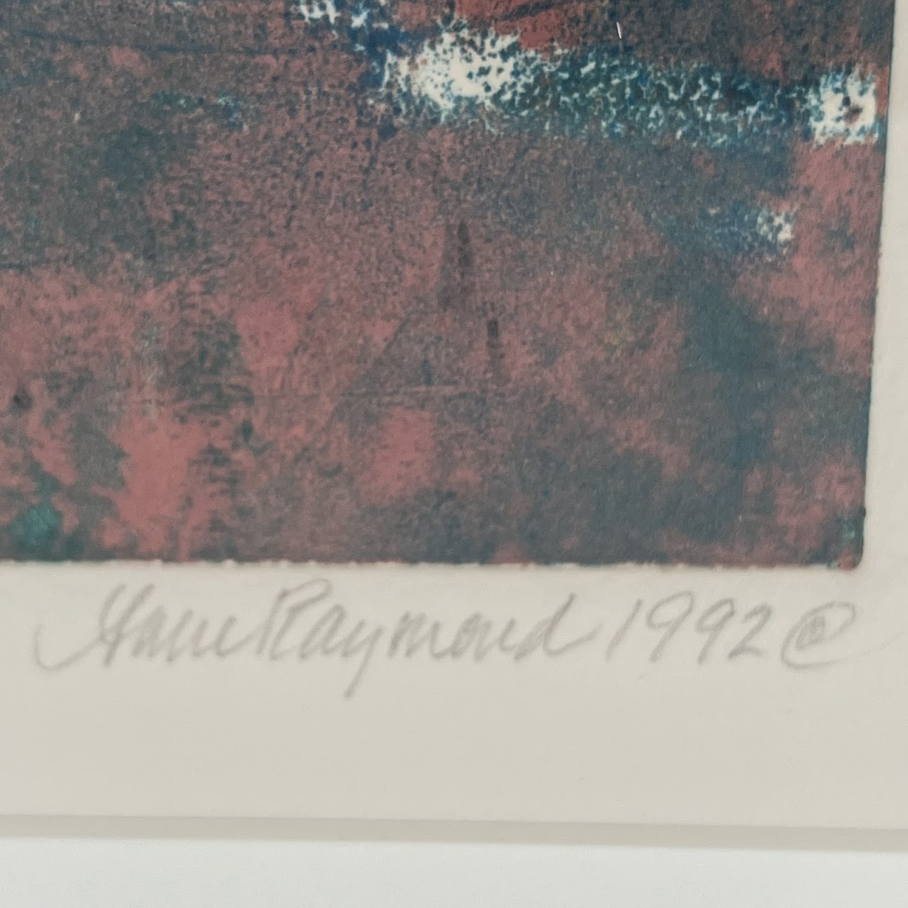 Anne Raymond 'January Encounter  VIII' Signed Contemporary Abstract Monotype