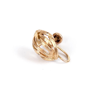 14K Gold Single Clip Earring