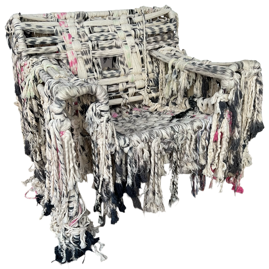 Lucy Dodd 'Lady Long Gone' Textile Art Chair