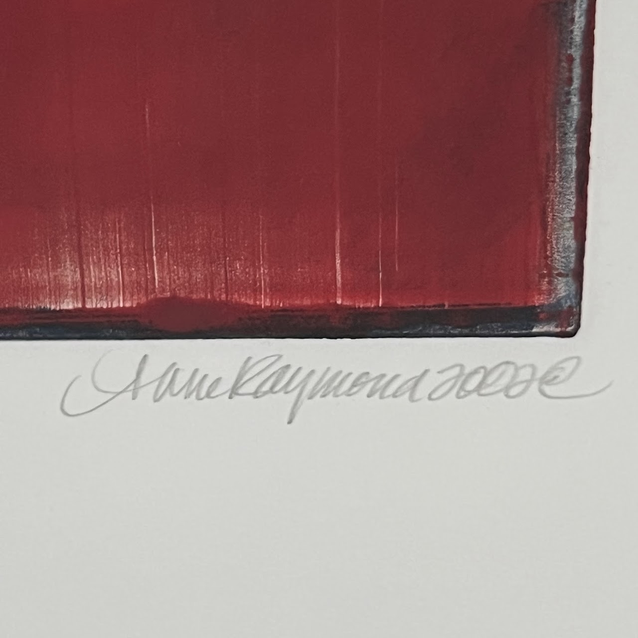 Anne Raymond 'Red Sea Series IV' Signed Contemporary Abstract Monotype