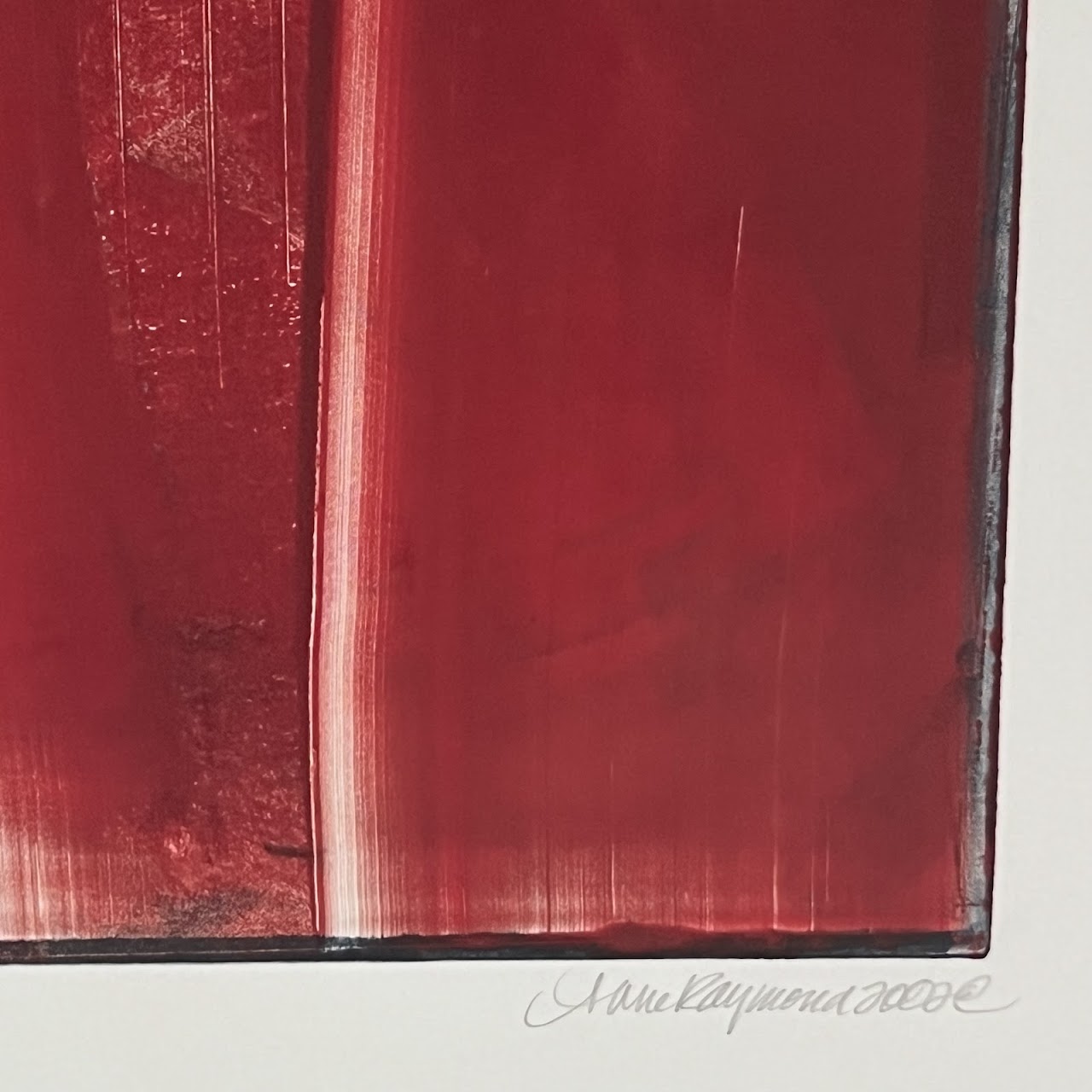 Anne Raymond 'Red Sea Series IV' Signed Contemporary Abstract Monotype