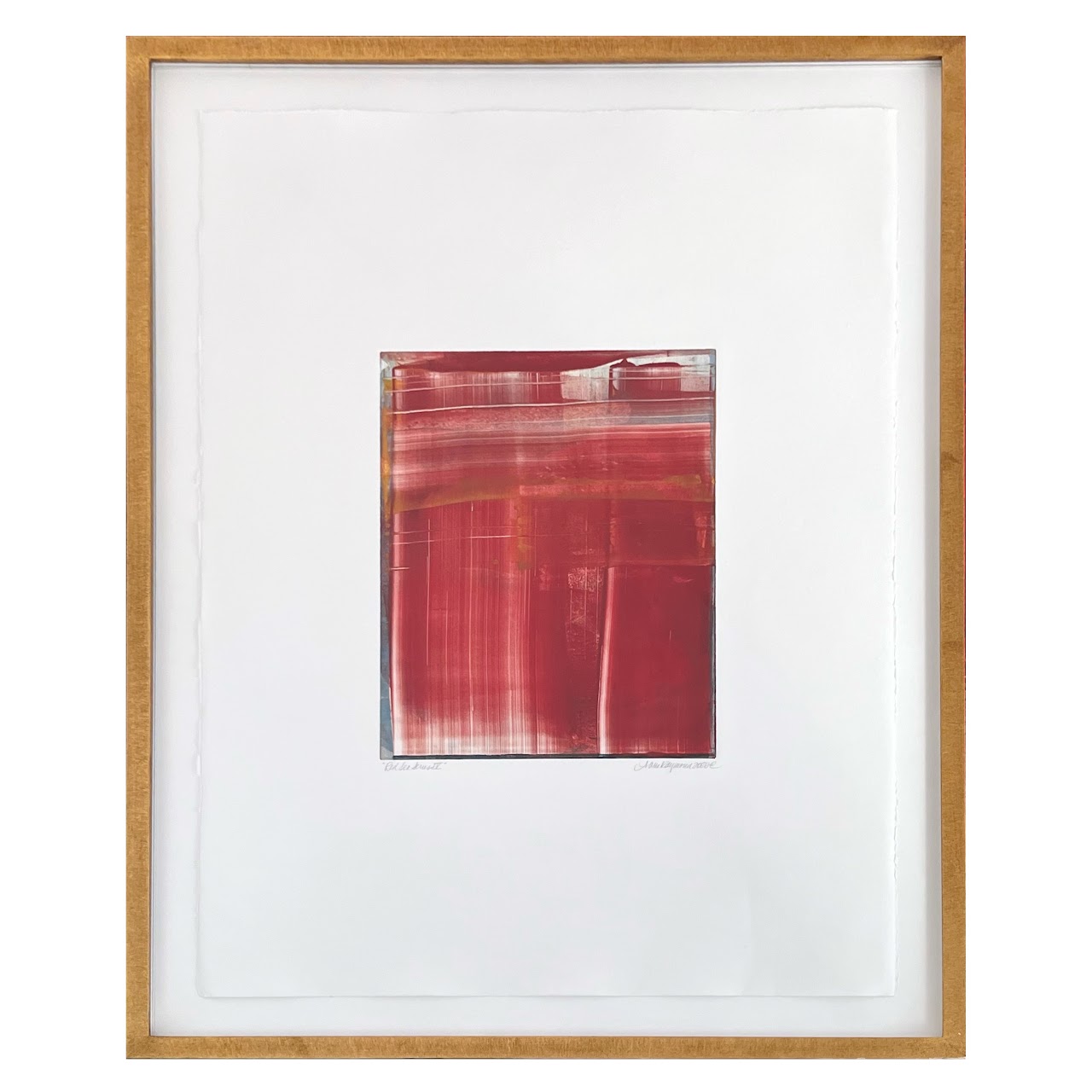 Anne Raymond 'Red Sea Series IV' Signed Contemporary Abstract Monotype