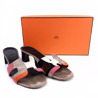 Hermes Oran Patchwork Sandals