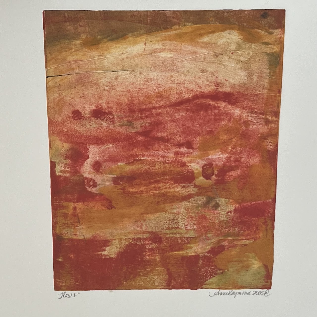 Anne Raymond 'Flow I' Signed Contemporary Abstract Monotype