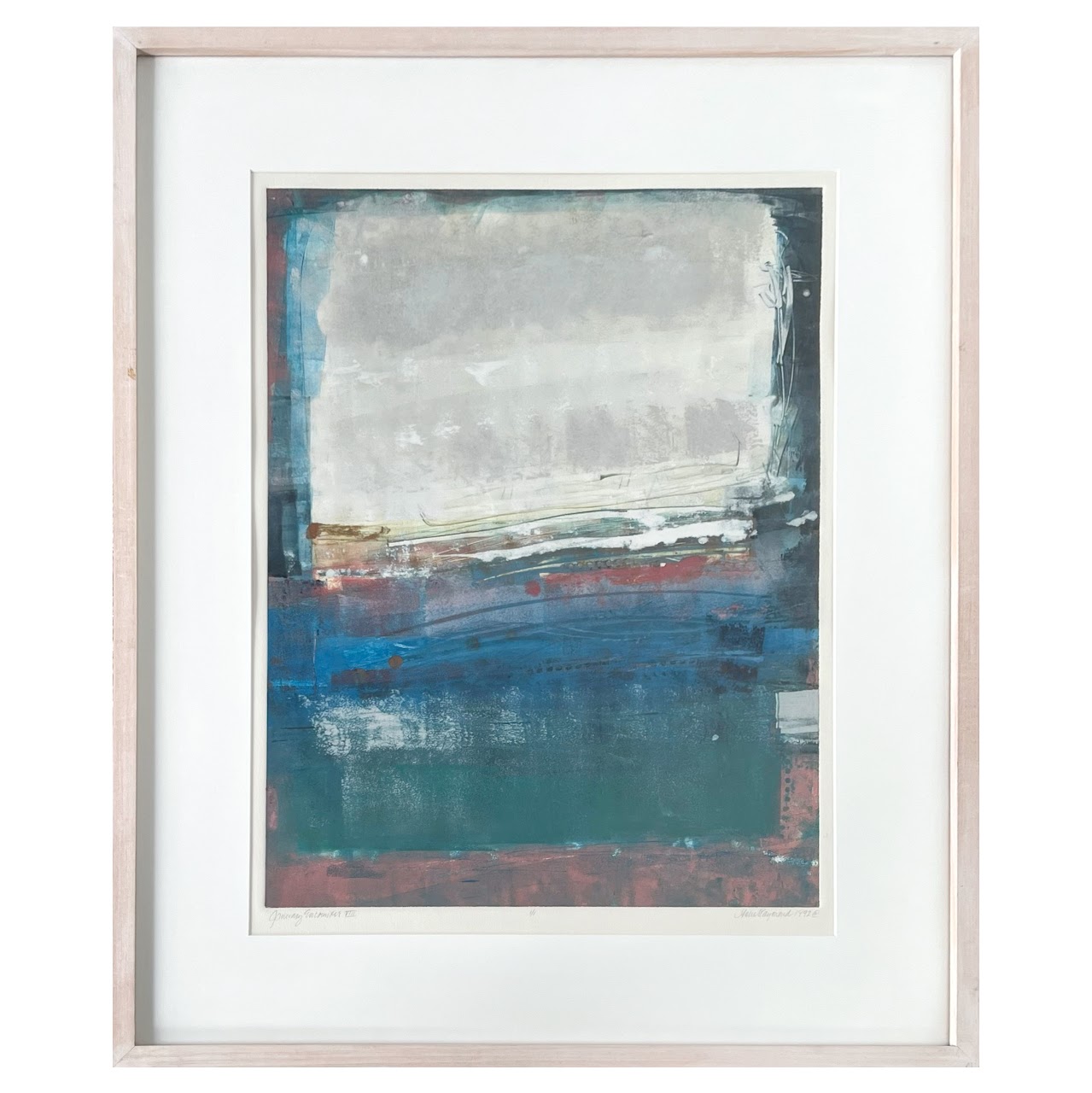 Anne Raymond 'January Encounter  VIII' Signed Contemporary Abstract Monotype