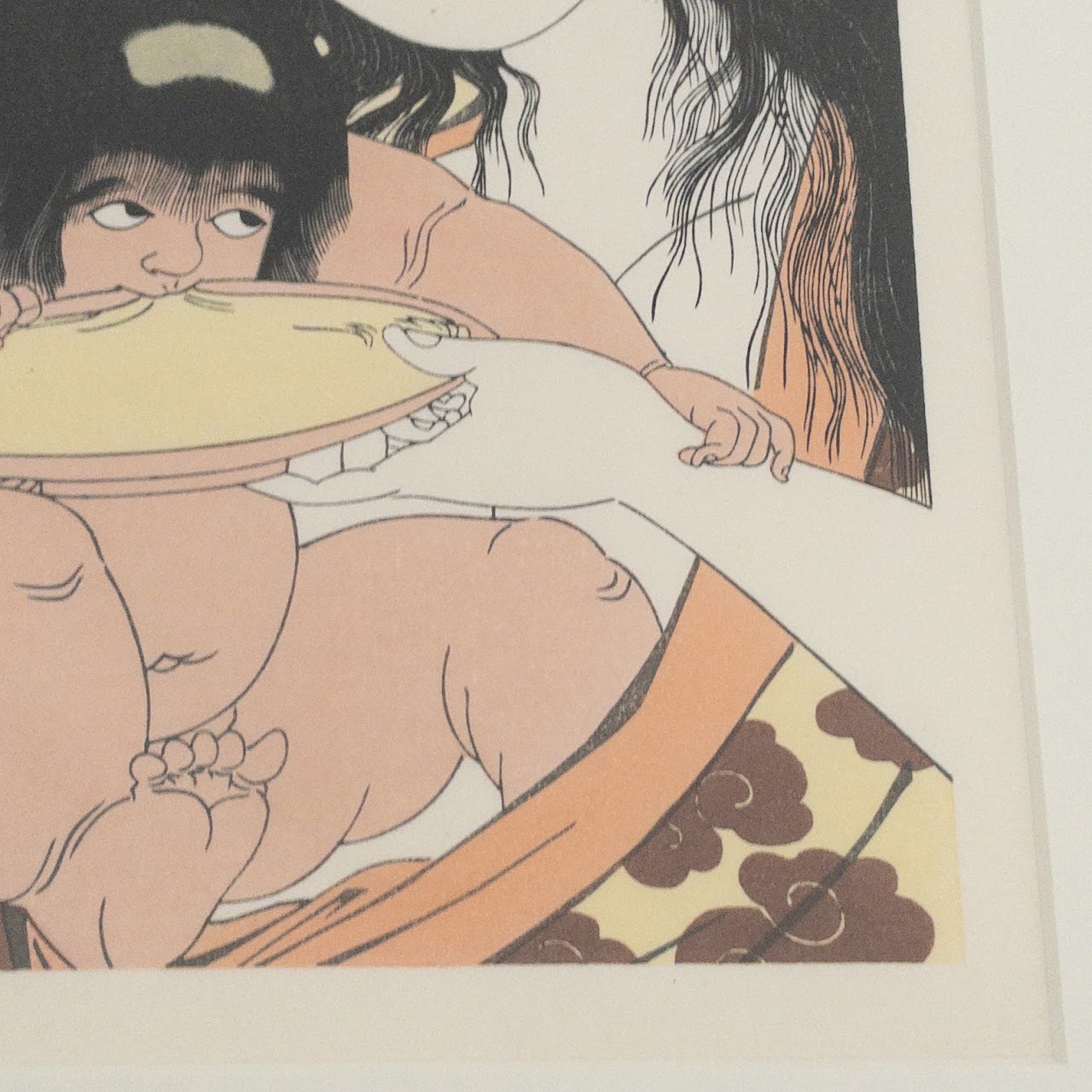 Kitagawa Utamaro 'Yamauba Treats Kintarō' Woodblock Print