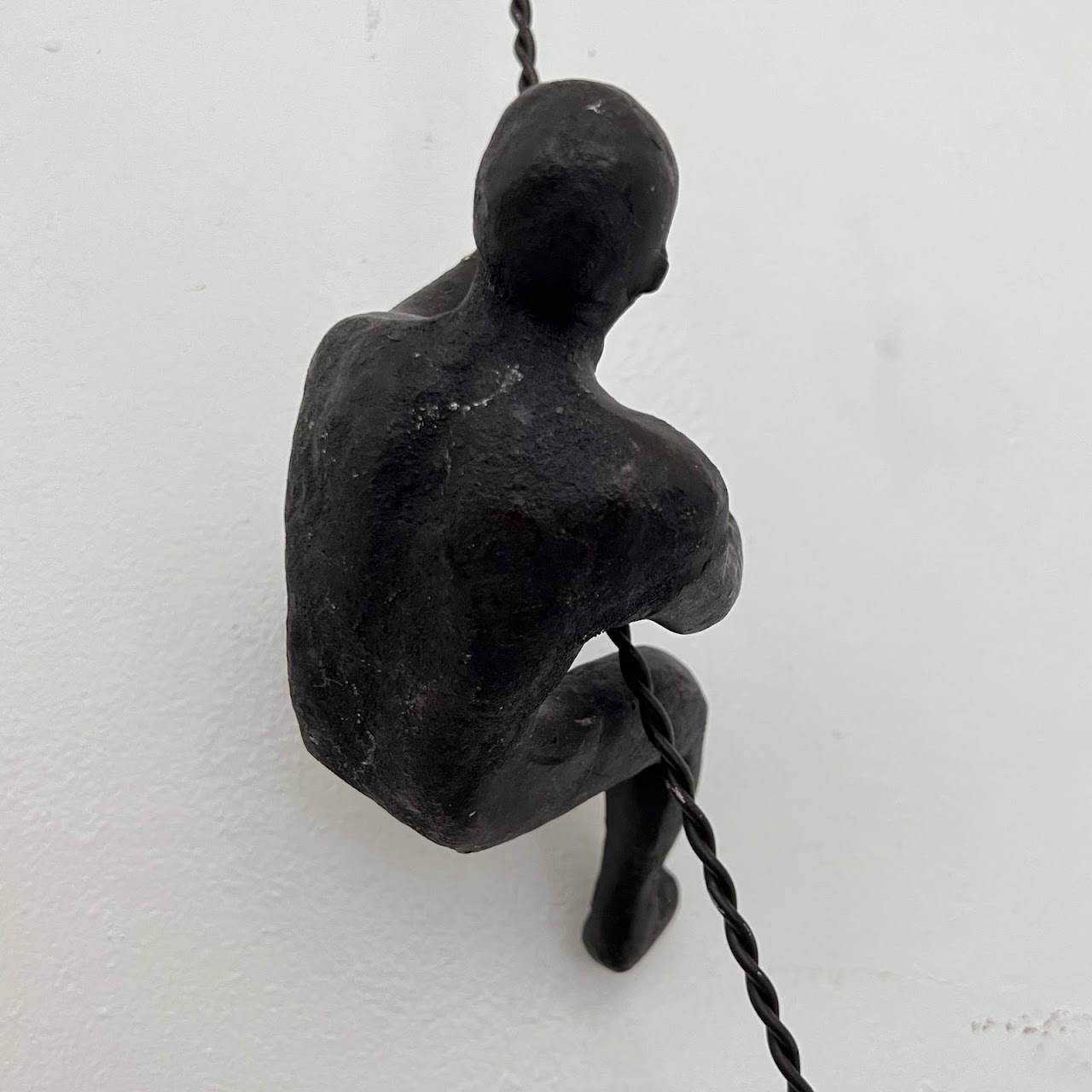 Bronze Climbing Man Wall Mounted Sculpture Trio