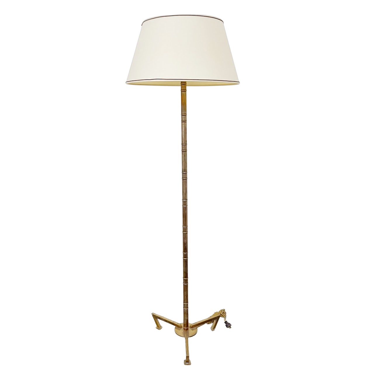 Brass bamboo deals floor lamp