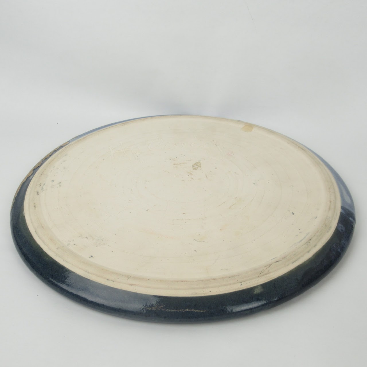 Ceramic Dish With Abstract Enamel Glaze