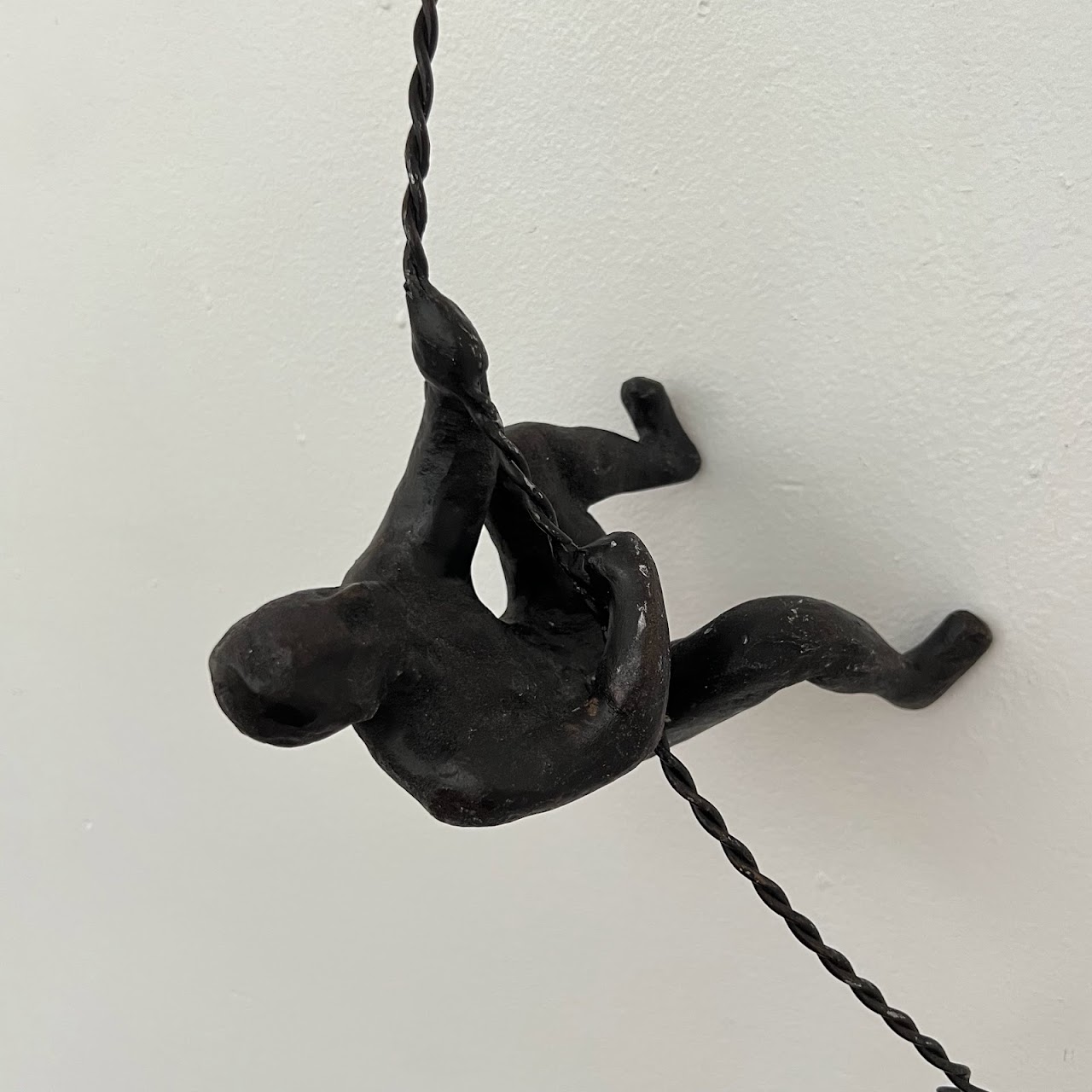 Bronze Climbing Man Wall Mounted Sculpture Trio