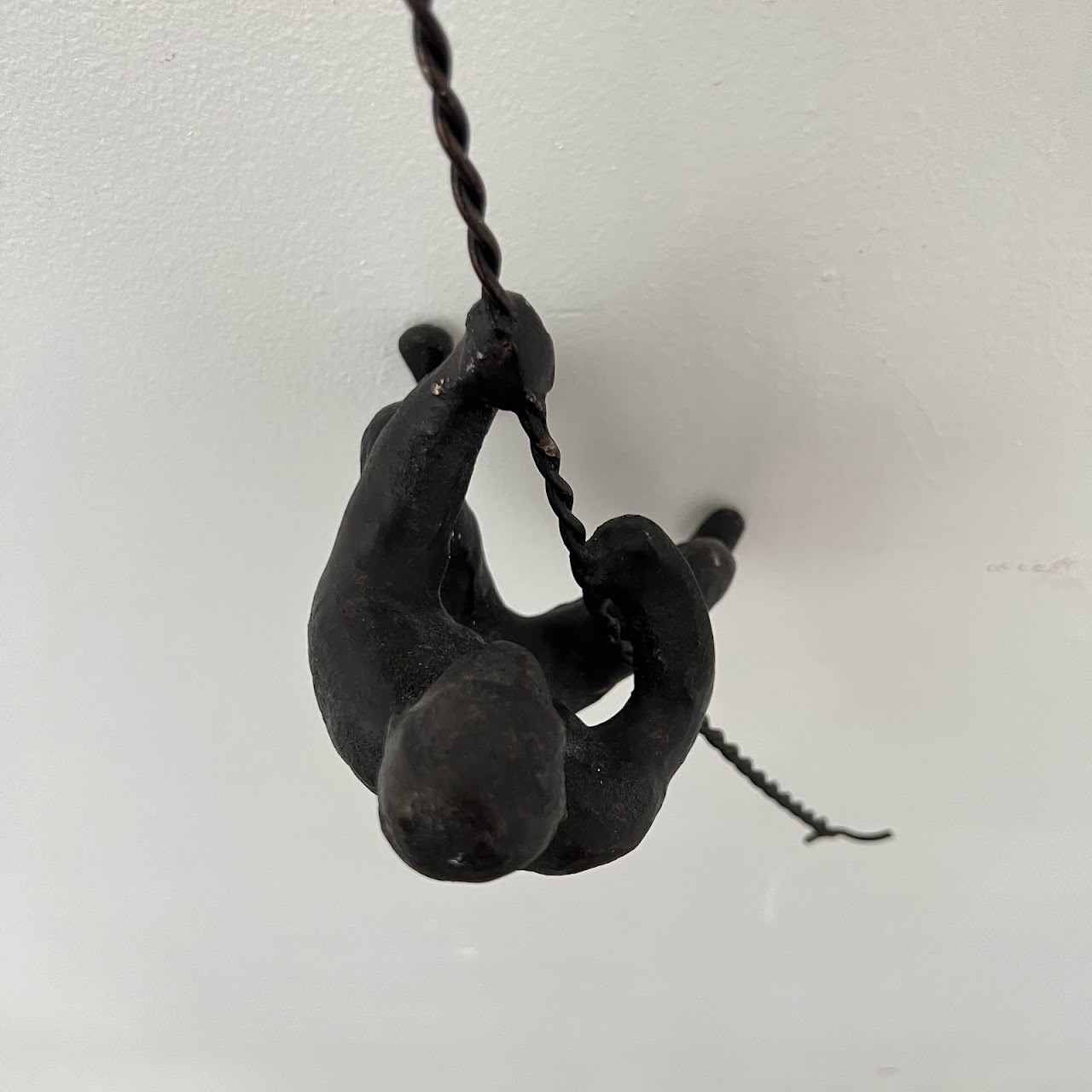 Bronze Climbing Man Wall Mounted Sculpture Trio