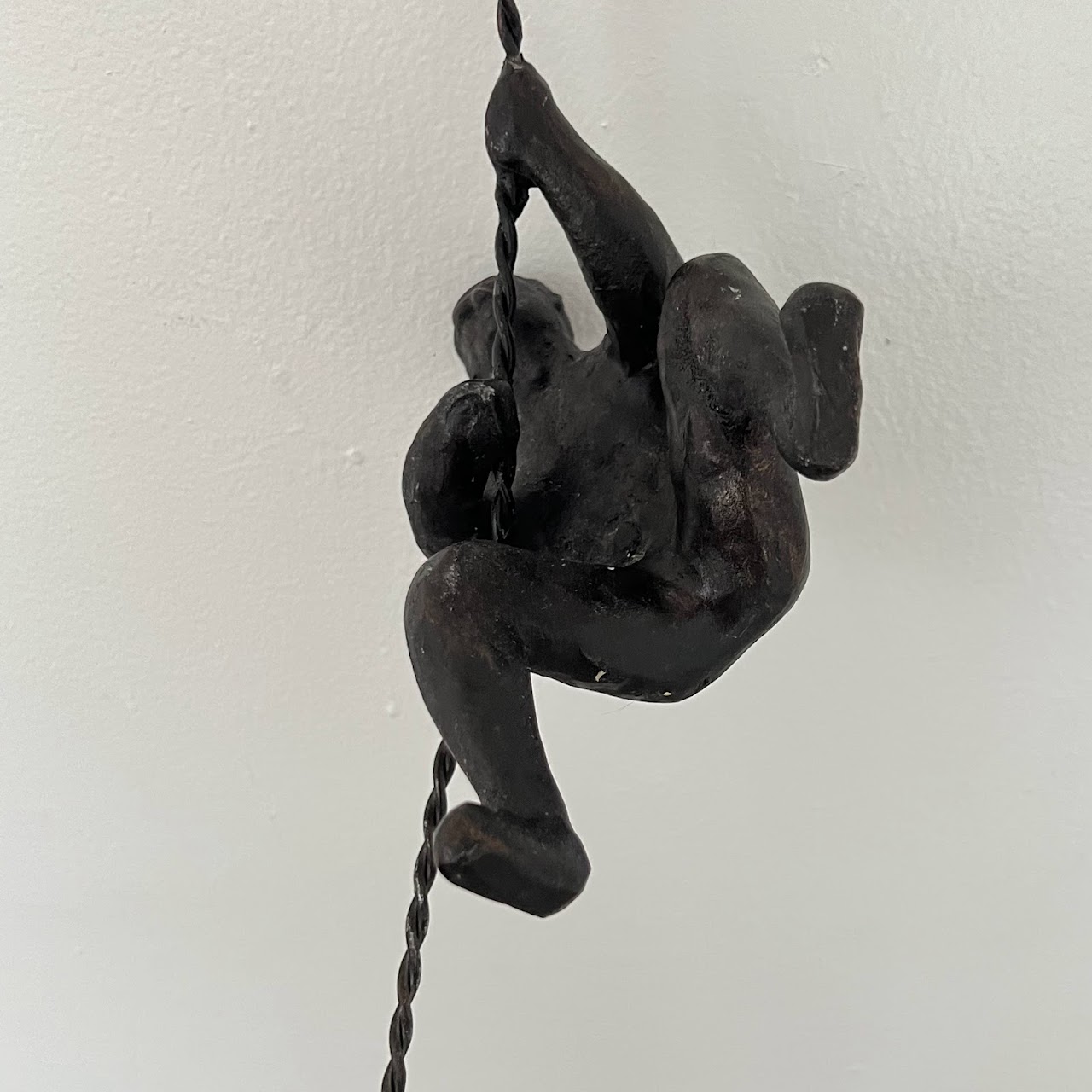 Bronze Climbing Man Wall Mounted Sculpture Trio