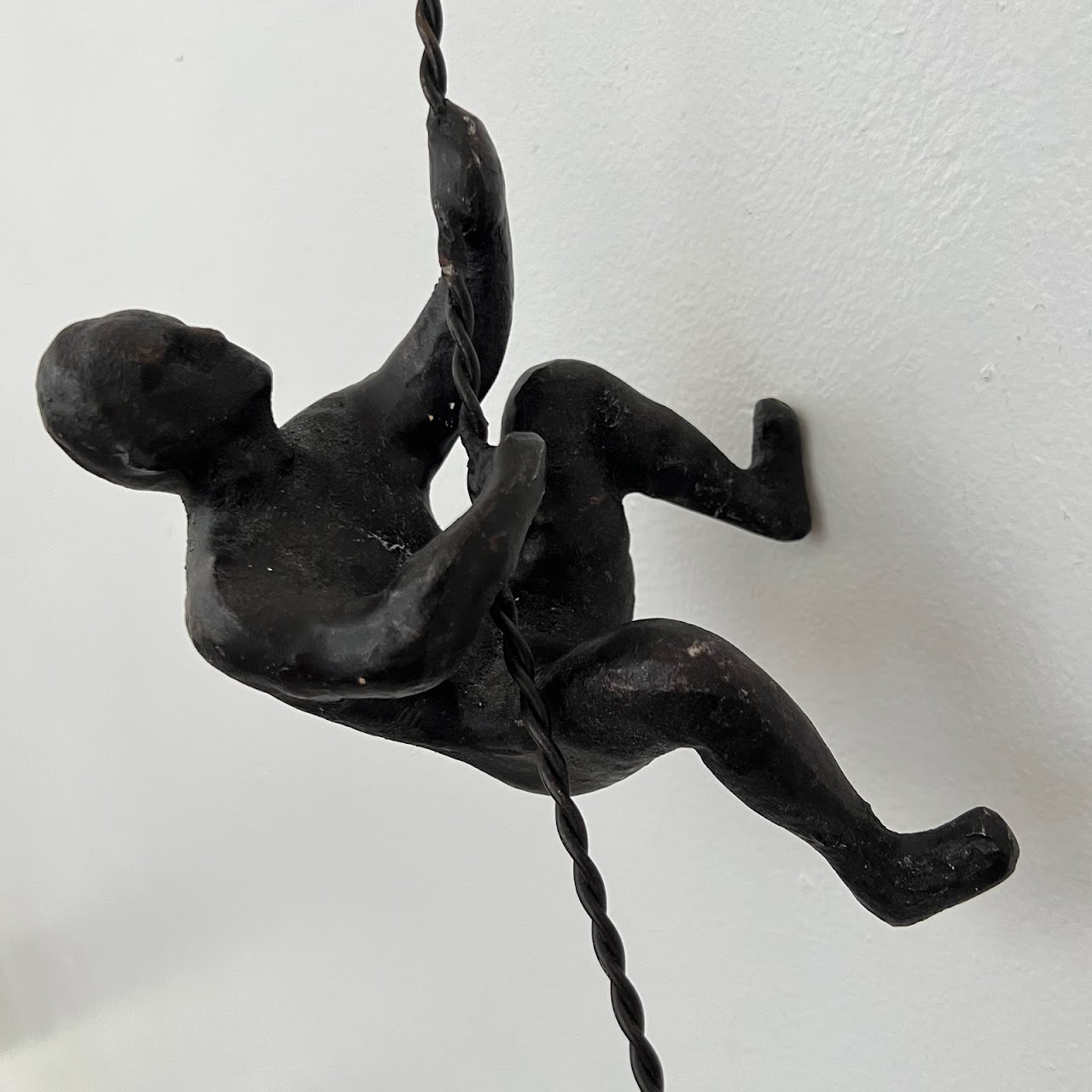 Bronze Climbing Man Wall Mounted Sculpture Trio