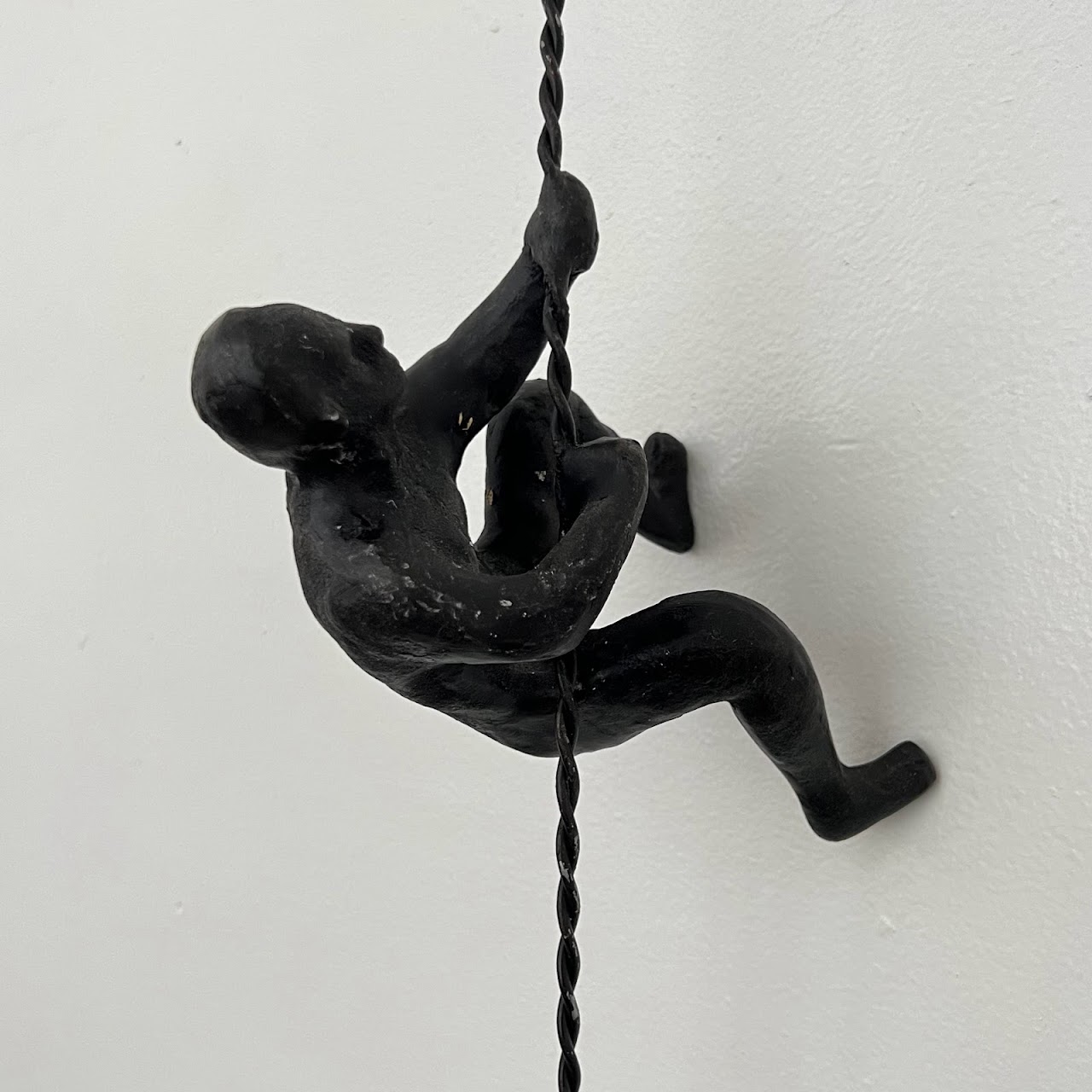 Bronze Climbing Man Wall Mounted Sculpture Trio