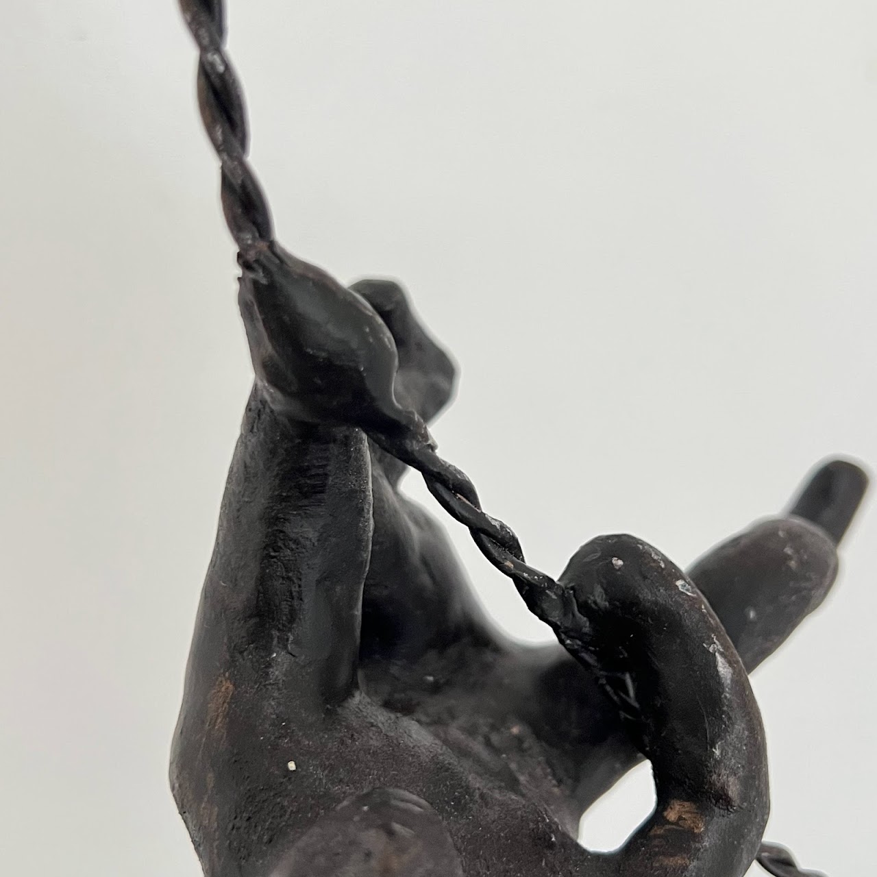 Bronze Climbing Man Wall Mounted Sculpture Trio