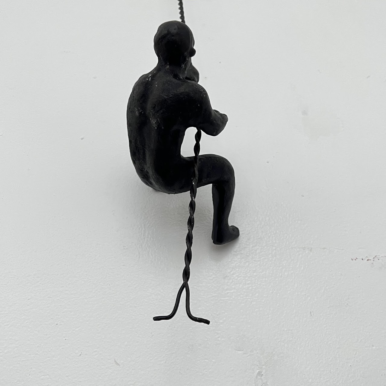 Bronze Climbing Man Wall Mounted Sculpture Trio