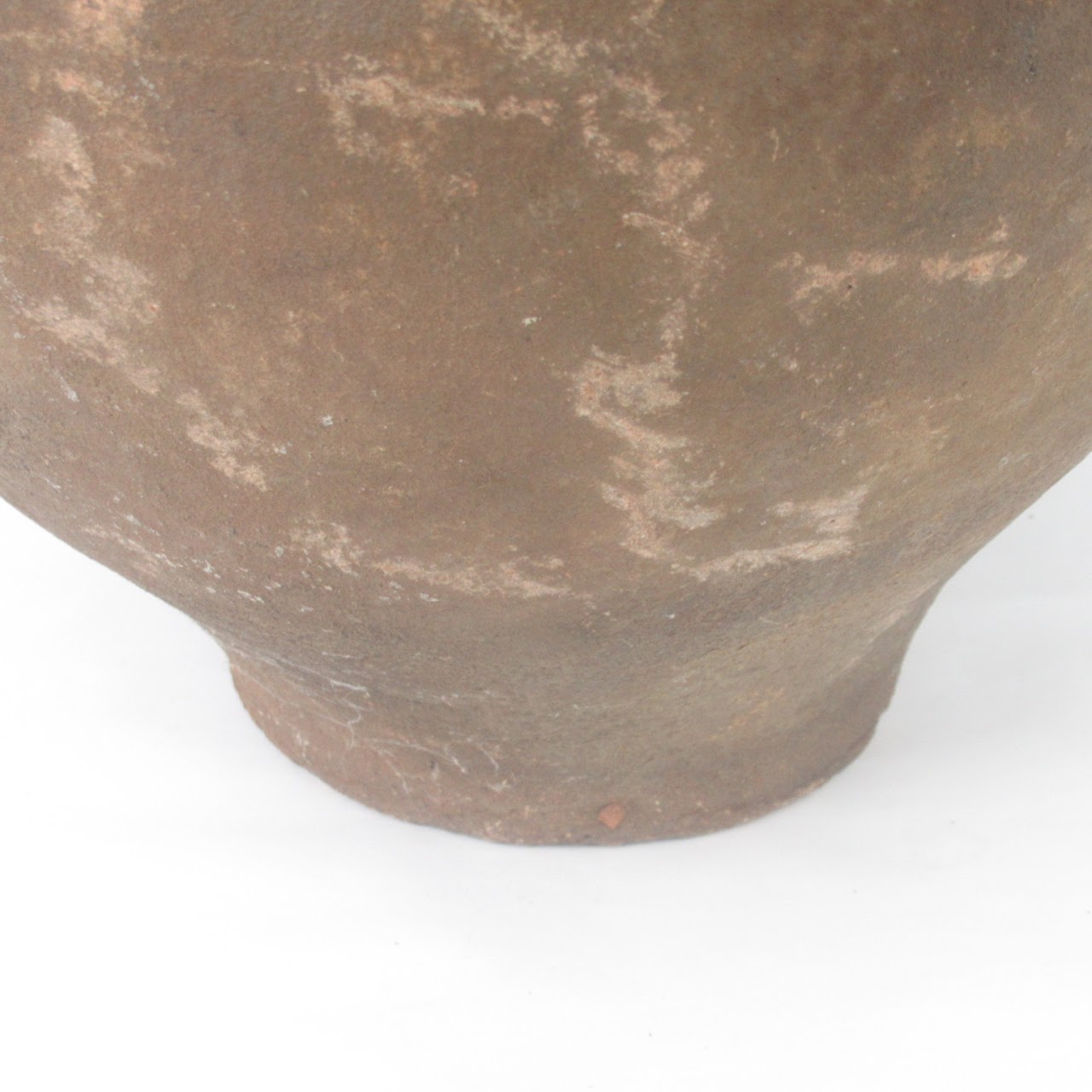 Large Rustic Clay Pottery Handled Urn