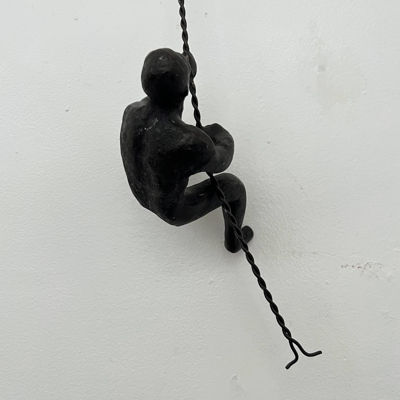 Bronze Climbing Man Wall Mounted Sculpture Trio