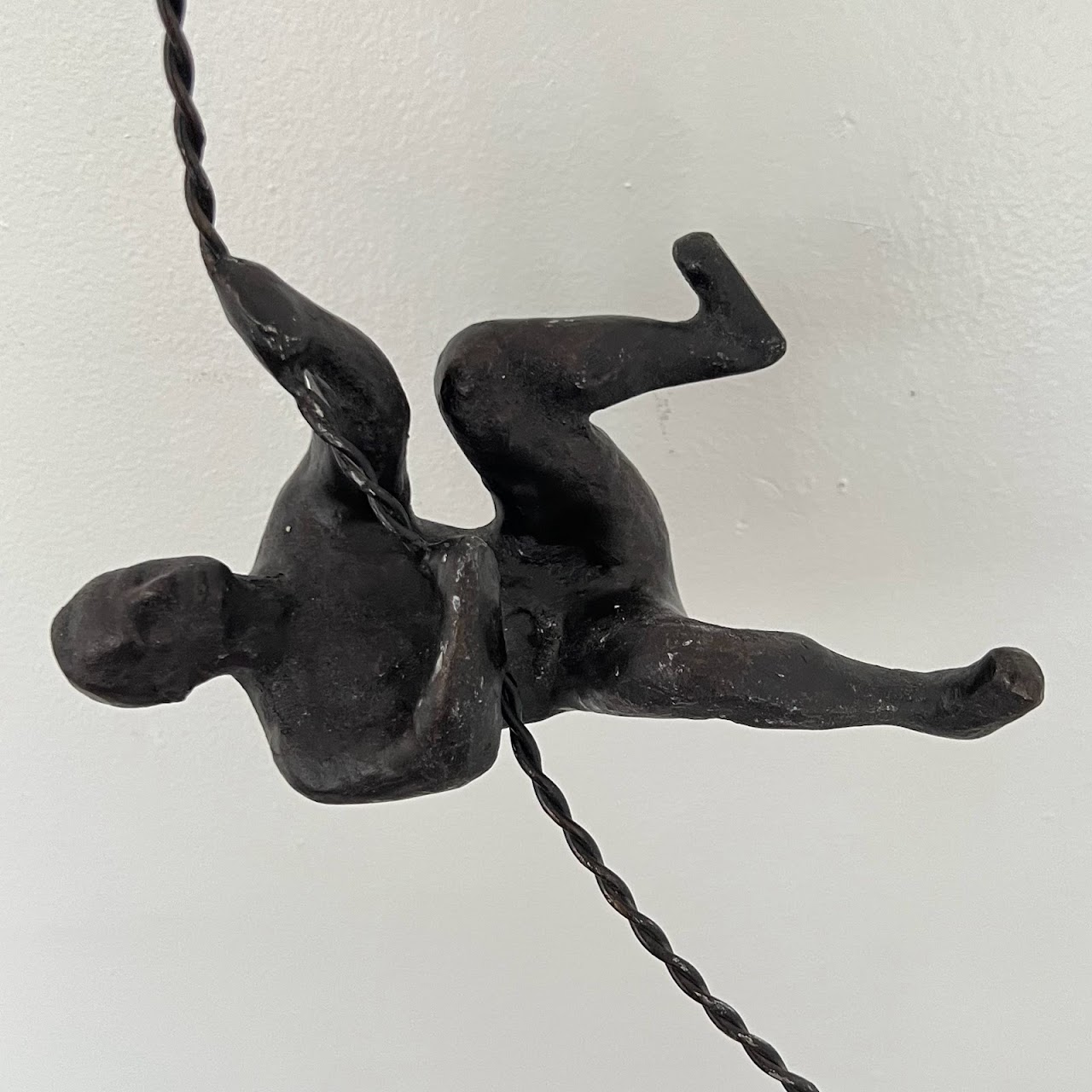 Bronze Climbing Man Wall Mounted Sculpture Trio