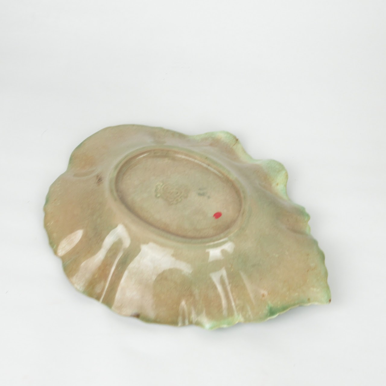 Etruscan Majolica Leaf Plate Trio