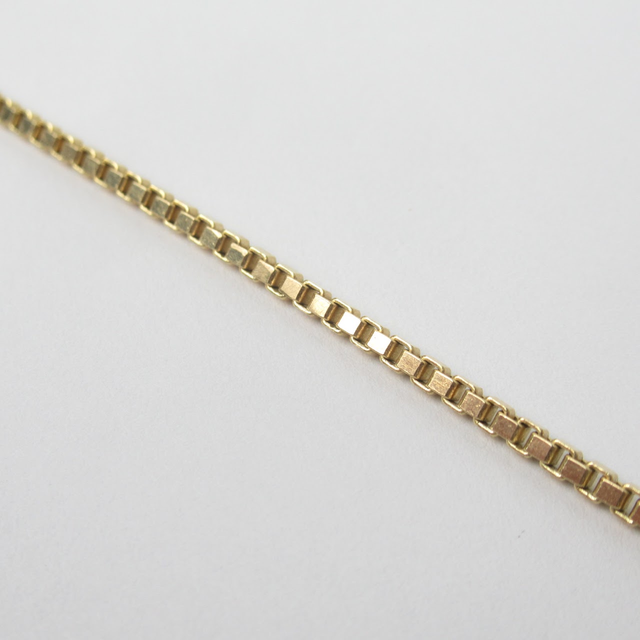 14K Gold Box Chain Necklace