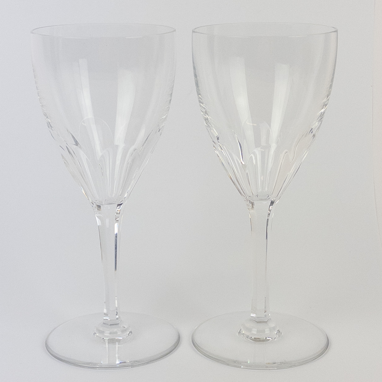 Baccarat Crystal 7" Genova Water Goblet Pair