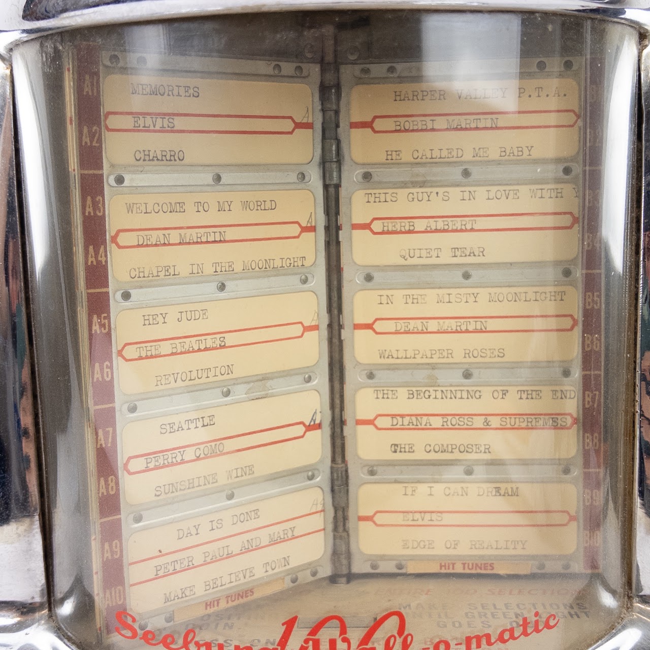 Seeburg 100 Wall-O-Mattic Vintage Jukebox Song Selector