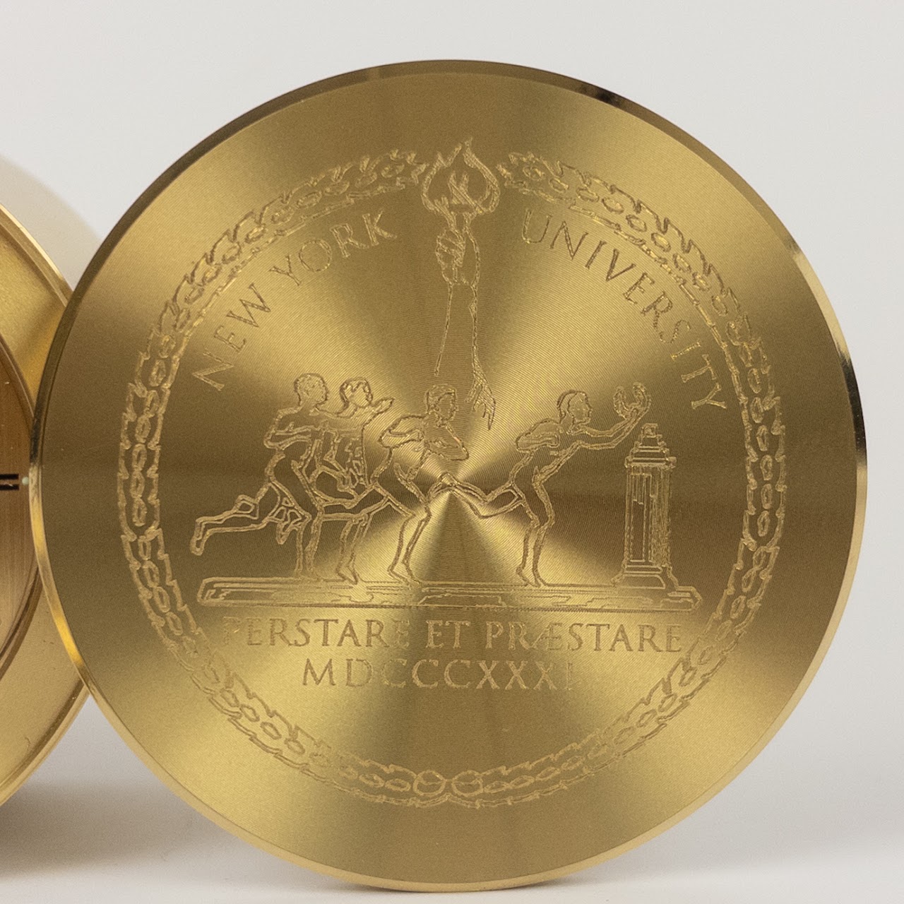 Tiffany & Co. for NYU Round Brass Desk Clock