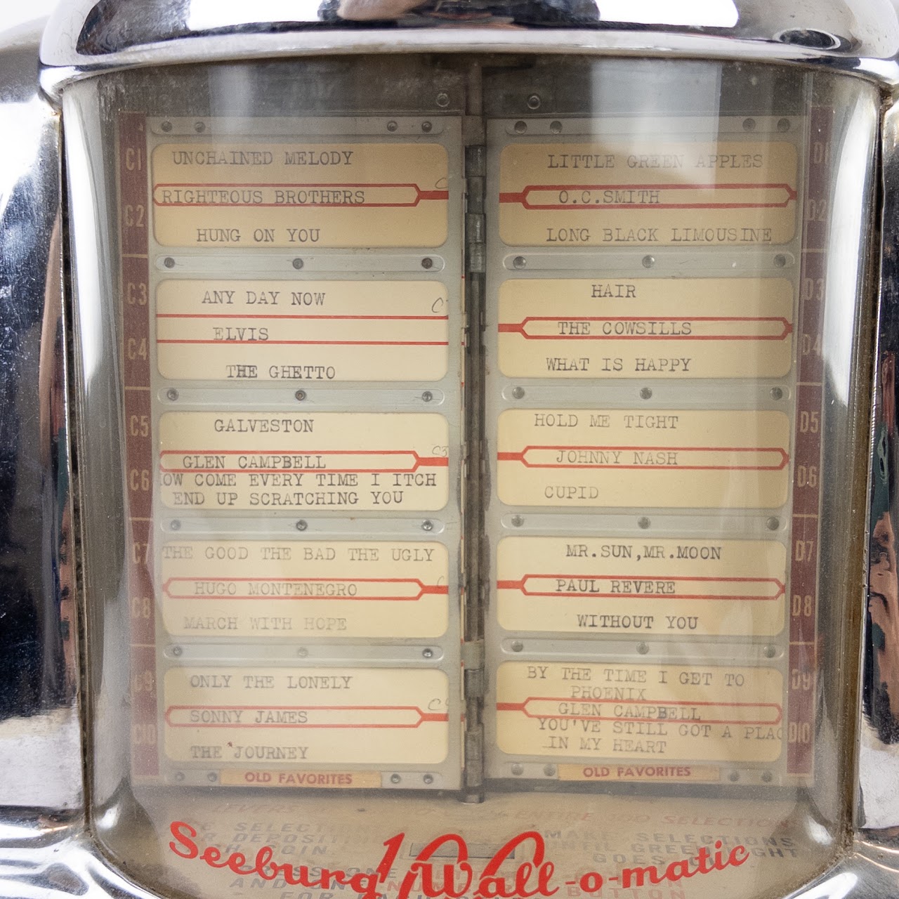 Seeburg 100 Wall-O-Mattic Vintage Jukebox Song Selector