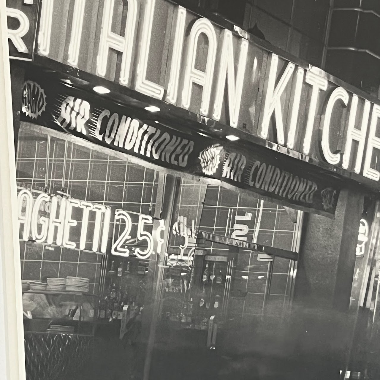 Benn Mitchell '42nd Street at Night Italian Kitchen, 1950' Silver Gelatin Photograph