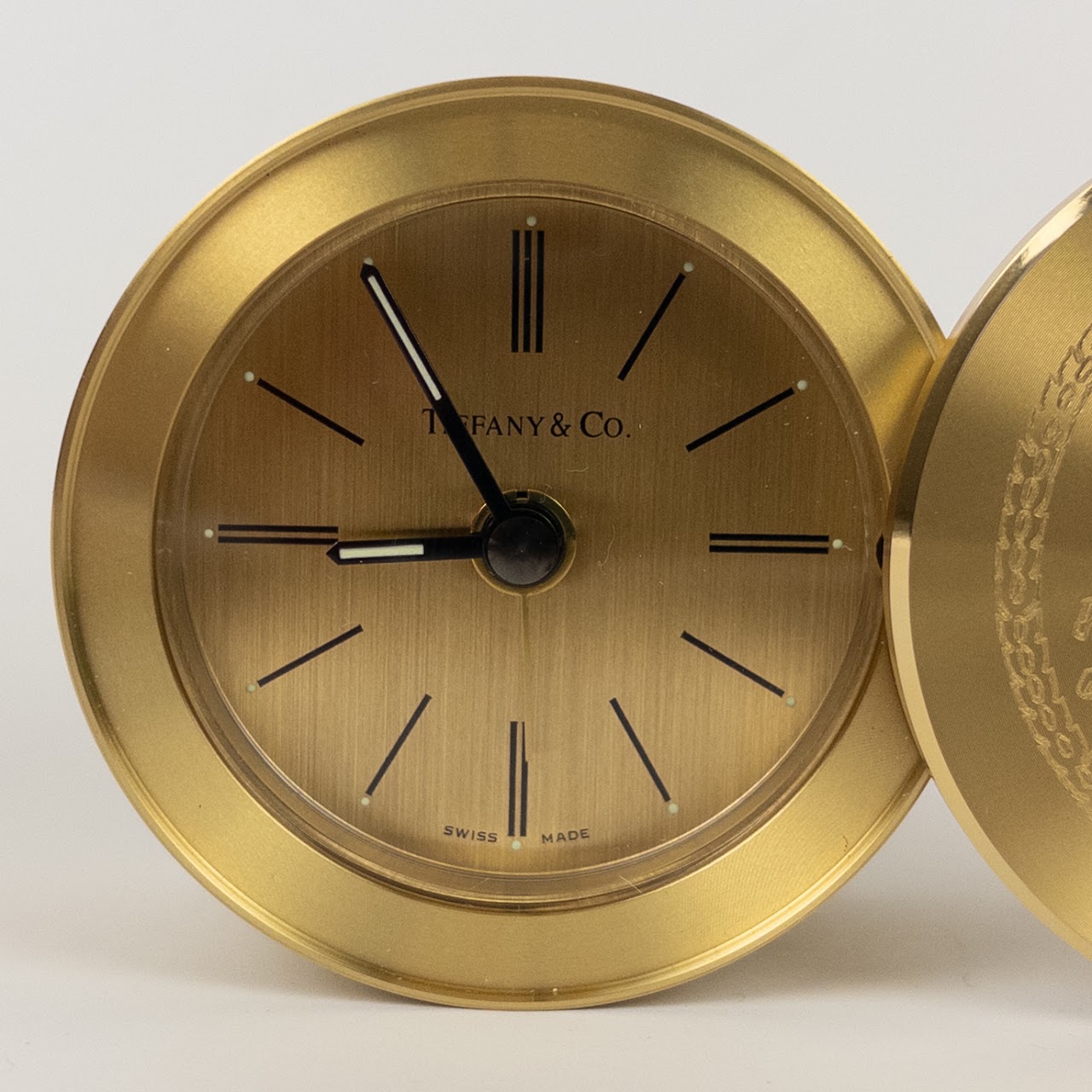 Tiffany & Co. for NYU Round Brass Desk Clock