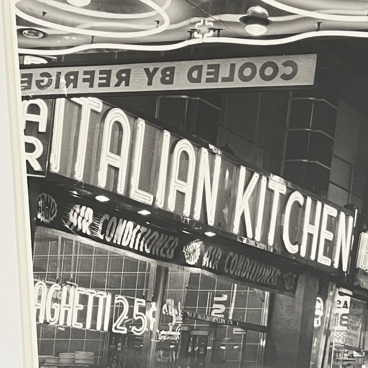 Benn Mitchell '42nd Street at Night Italian Kitchen, 1950' Silver Gelatin Photograph