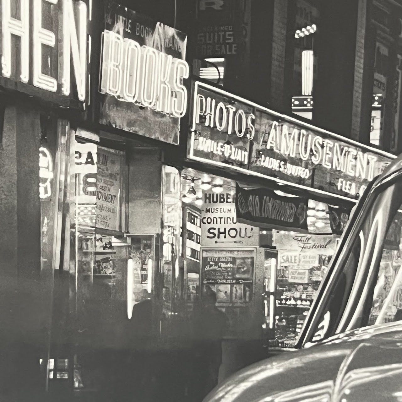 Benn Mitchell '42nd Street at Night Italian Kitchen, 1950' Silver Gelatin Photograph