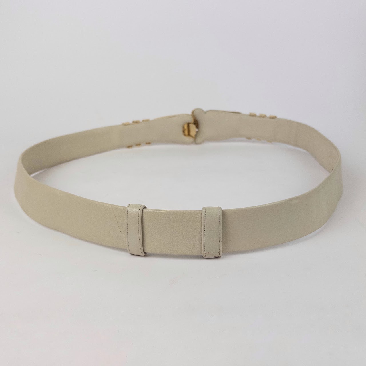 Judith Lieber for Saks Fifth Avenue Vintage Lion's Head Buckle Belt