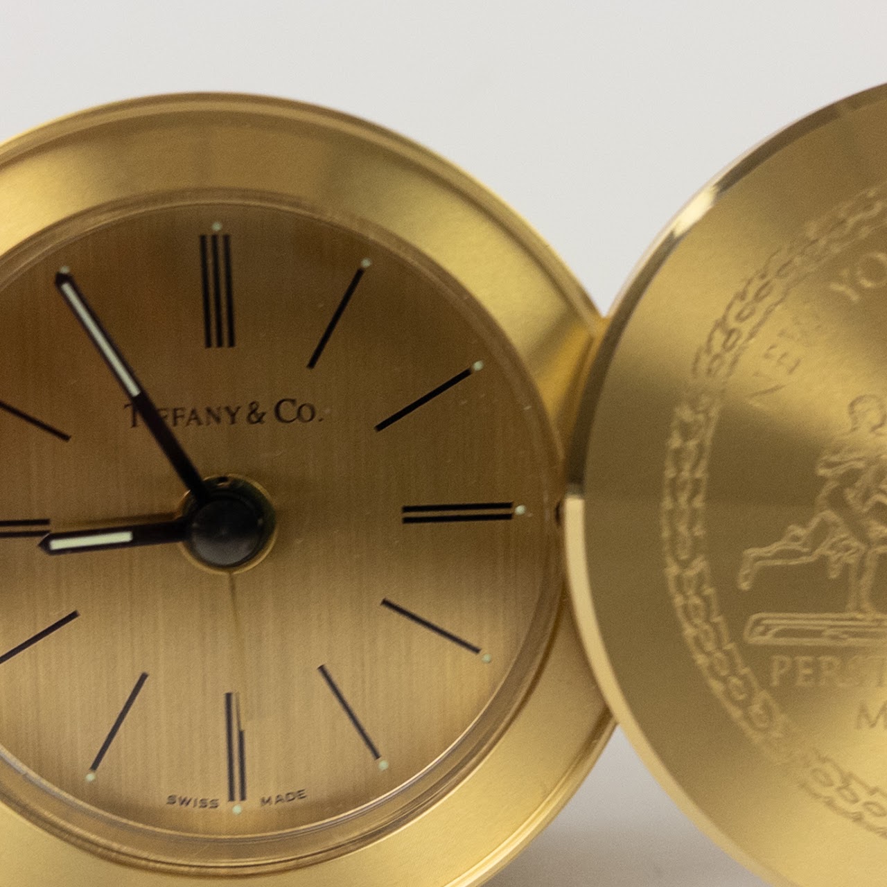 Tiffany & Co. for NYU Round Brass Desk Clock