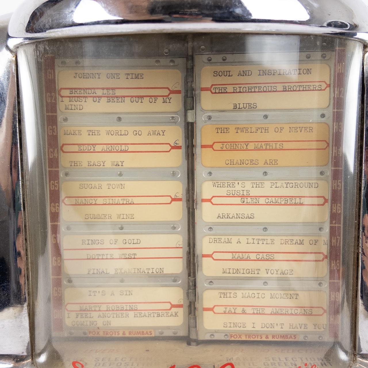 Seeburg 100 Wall-O-Mattic Vintage Jukebox Song Selector