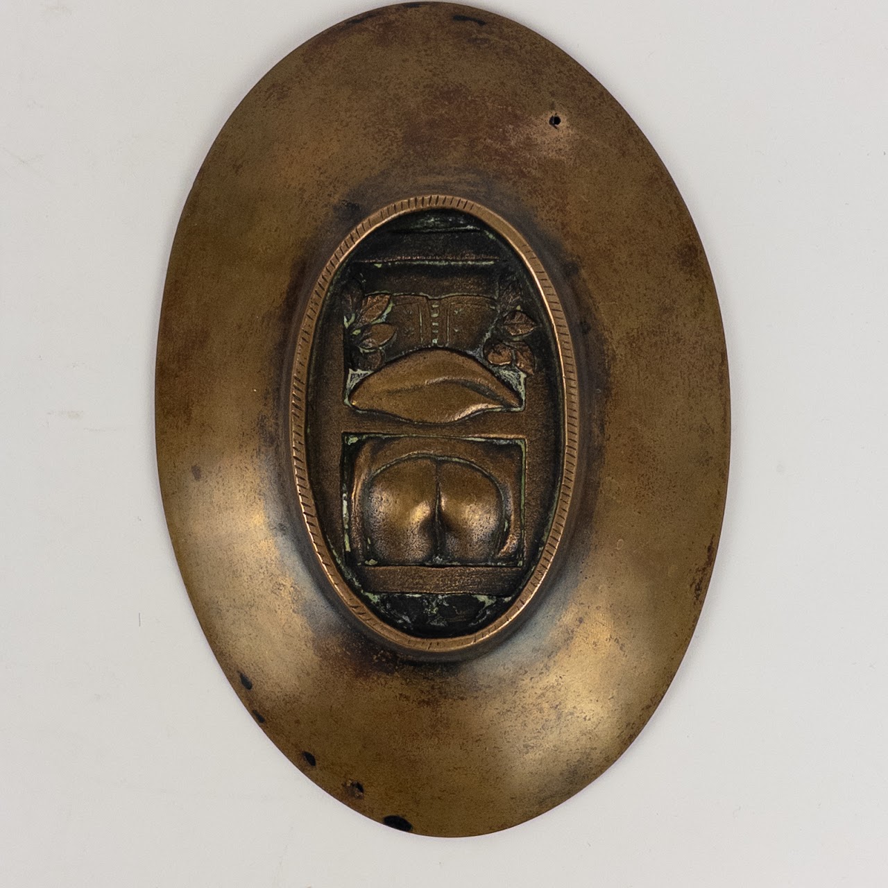 Antique Brass Tray Pair