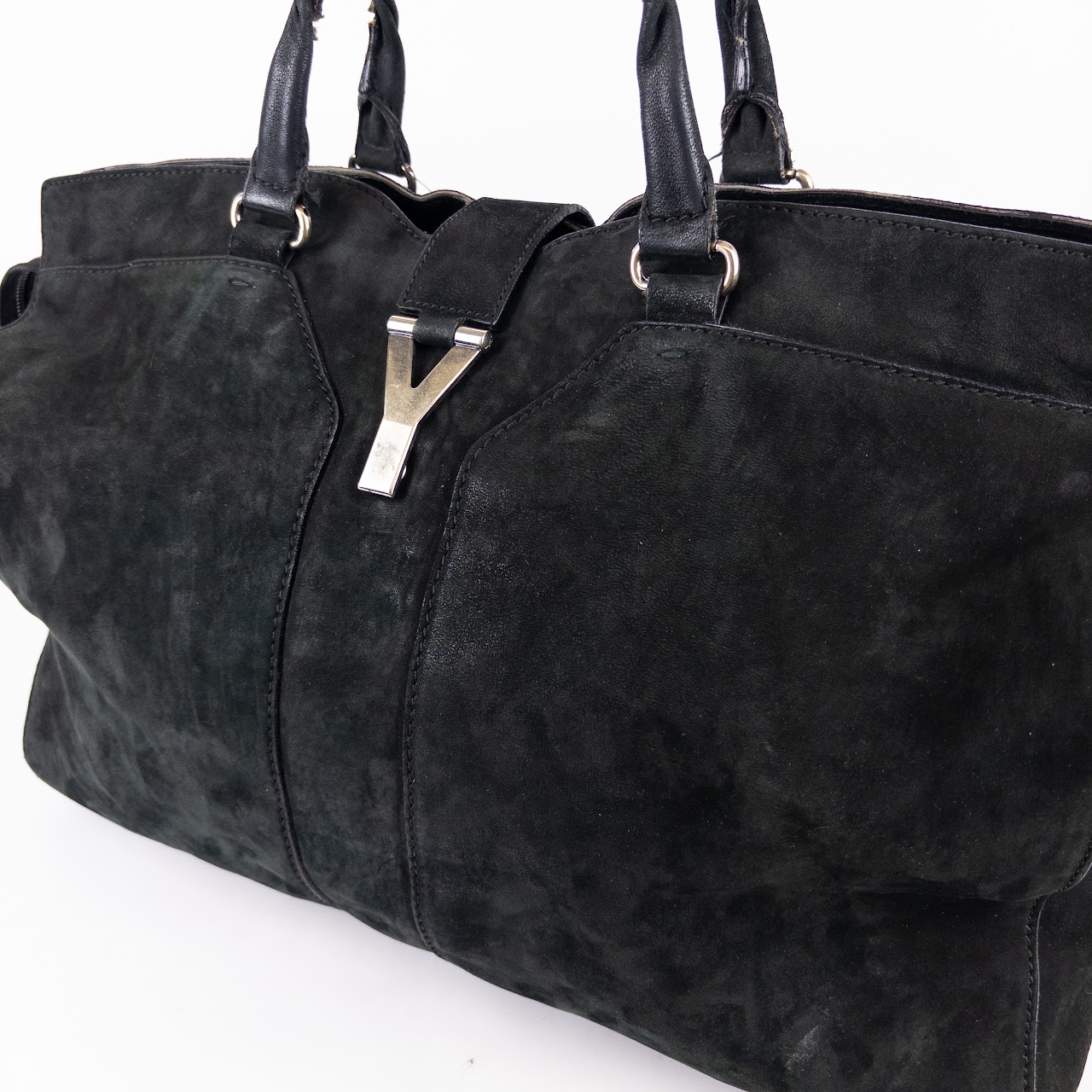 Yves Saint Laurent Black Leather Cabas Chyc Bag