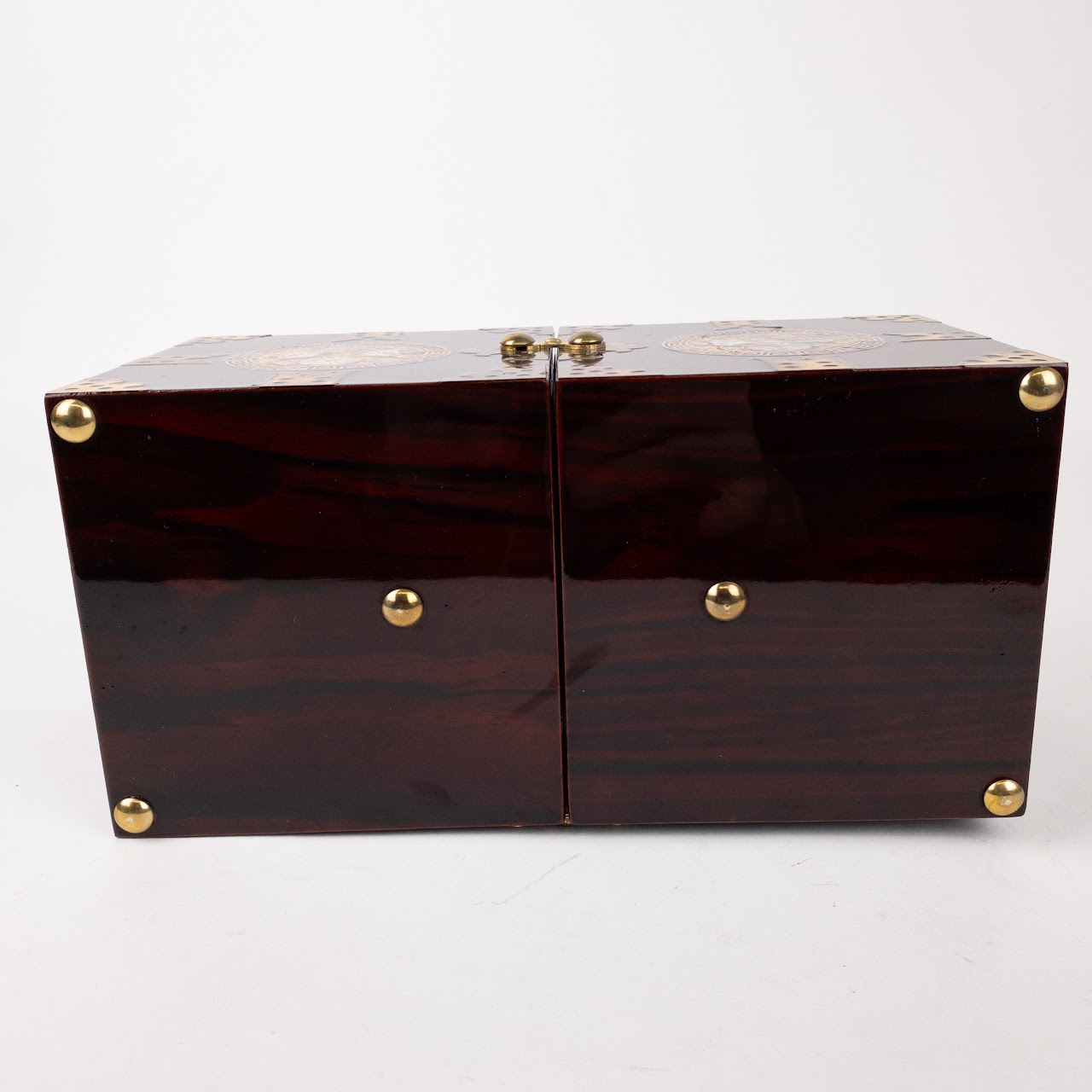 Mahogany Vintage Four Drawer Jewelry Box