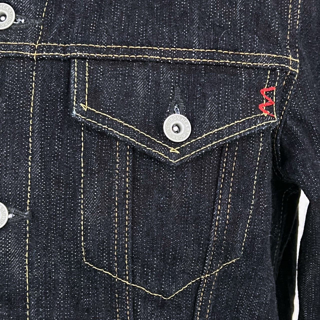 Iron Heart Japanese 16oz Indigo Slubby Selvedge Denim Type III Jacket