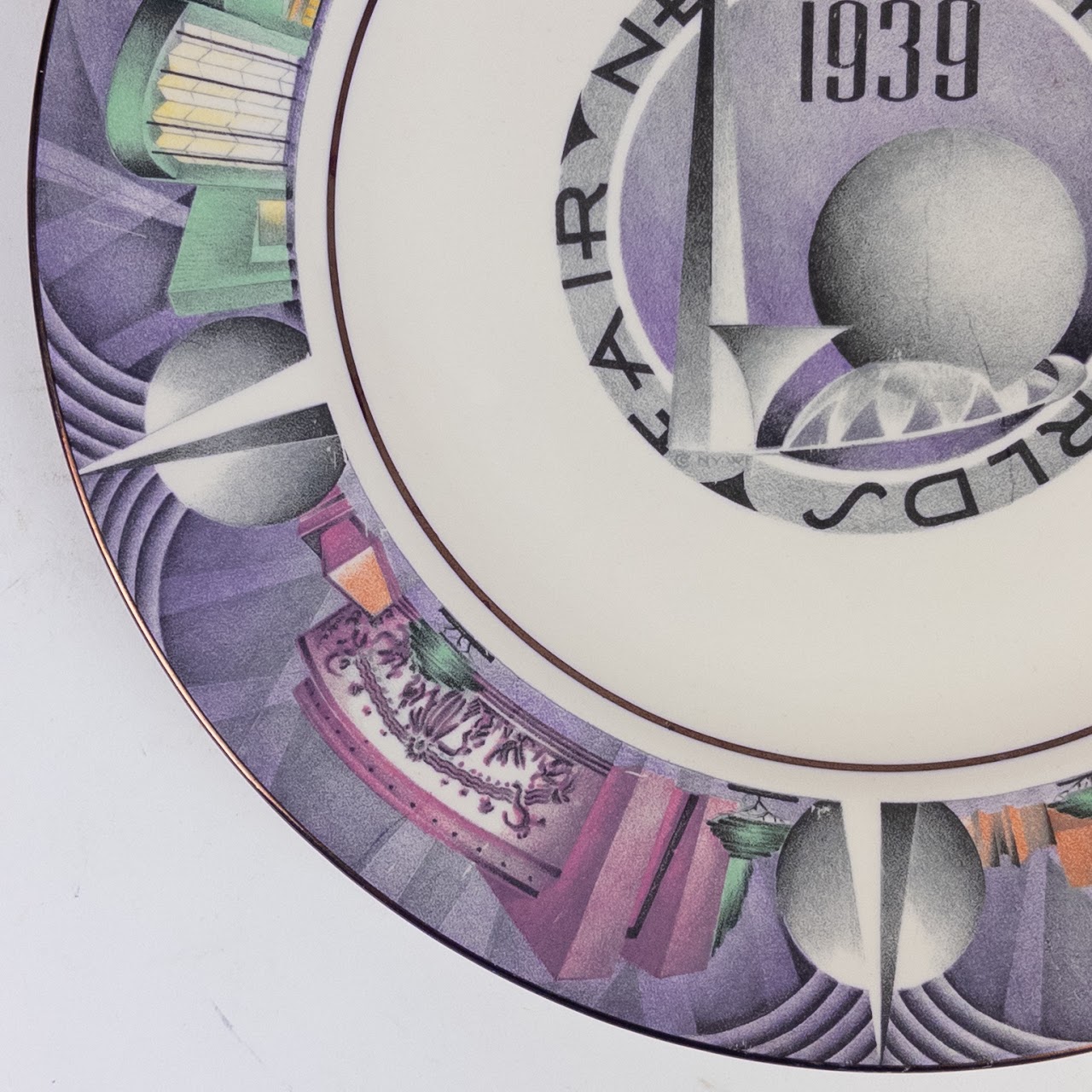 1939 New York World's Fair Homer Laughlin Commemorative Plate