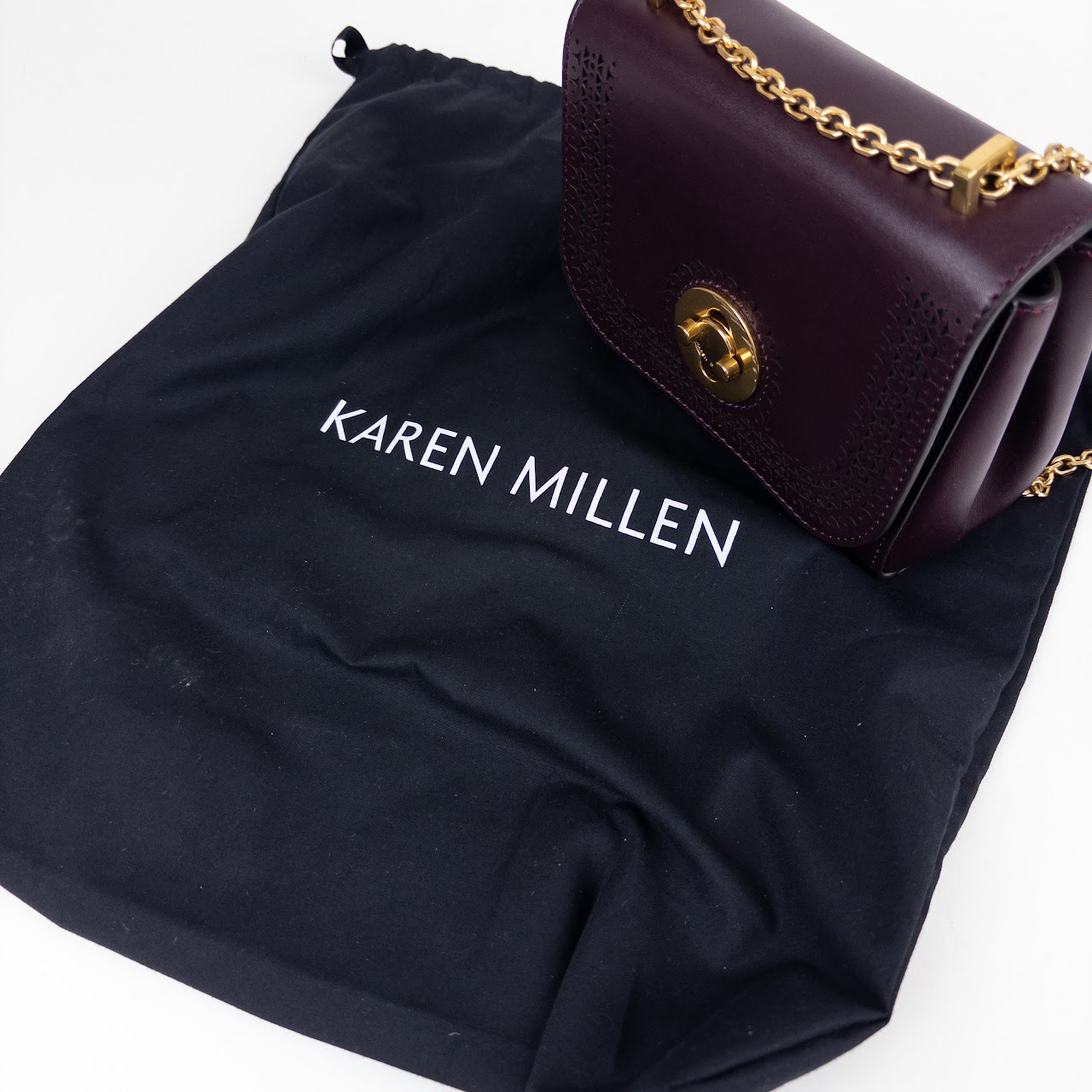 Karen Millen Eggplant Mini Shoulder Bag