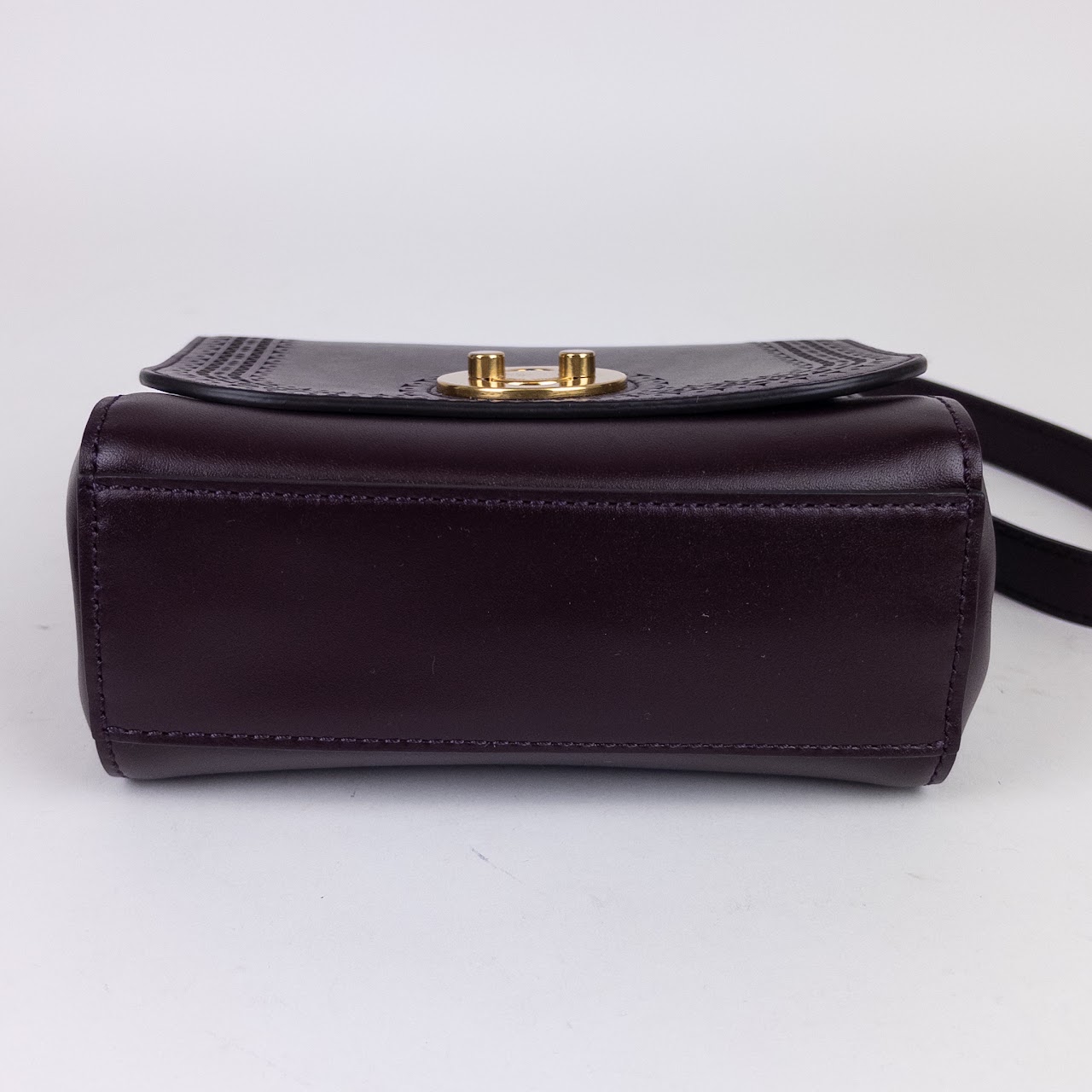 Karen Millen Eggplant Mini Shoulder Bag